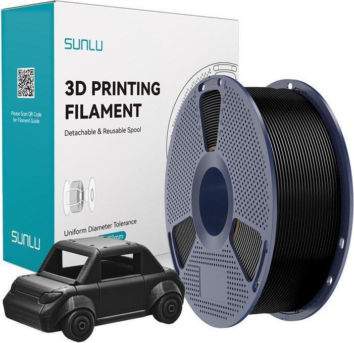 Actual product image Sunlu PETG-Filament mit Beschichtung (Schwarz) (PETG, 1.75 mm, 1000 g)