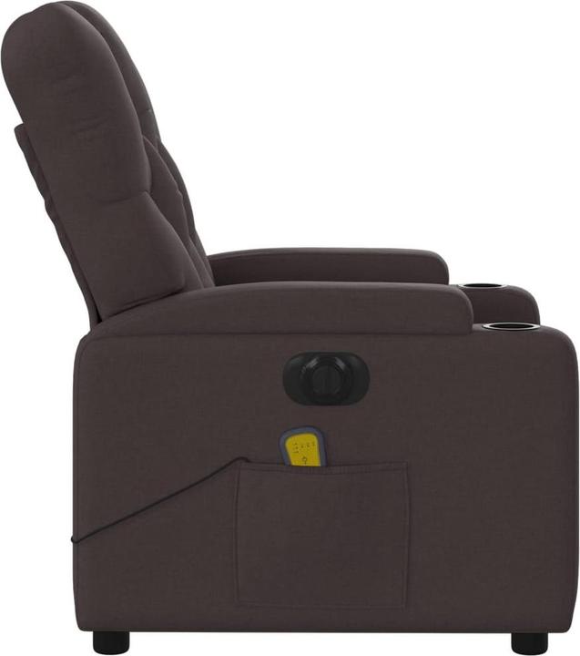 Produktbild vidaXL Massagesessel Fernsehsessel Relaxsessel Elektrisch Dunkelbraun Stoff