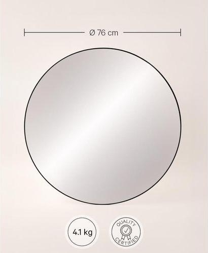 Actual product image Esmée Round wall mirror (Ø 76 cm)