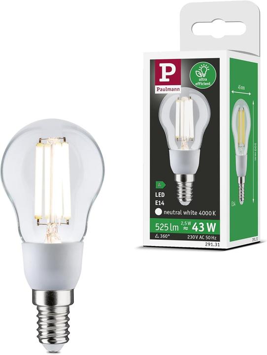 Energie-Label Paulmann Tropfen Eco-Line Filament (E14, 525 lm, 1x)