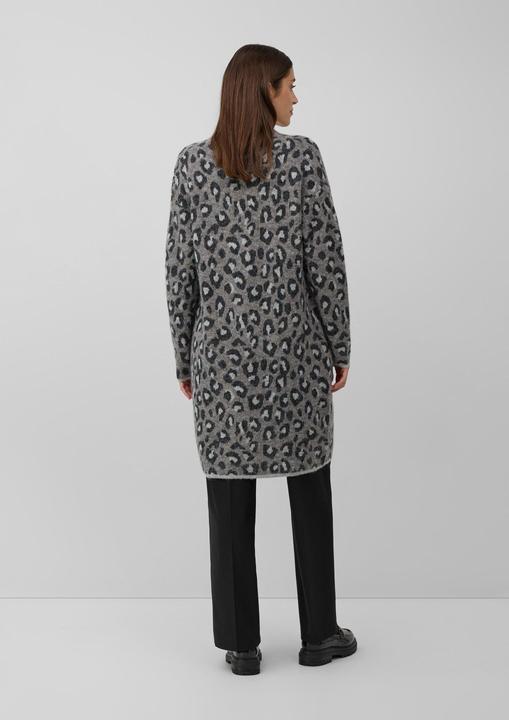 Produktbild s.Oliver Strickjacke Long-Cardigan im Relaxed Fit mit Leo-Print (44)