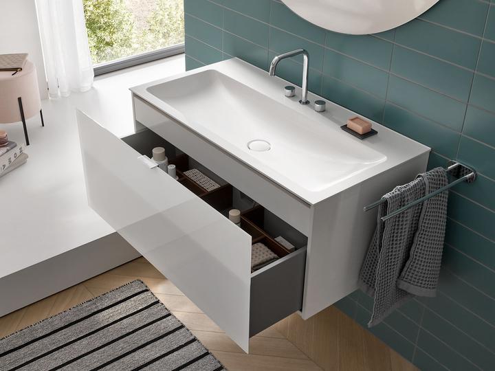Actual product image Emco Evo 1000 washbasin, 1011x522mm, without overflow, for Evo 1000 vanity unit, 95771143 (522 mm, 1011 mm)