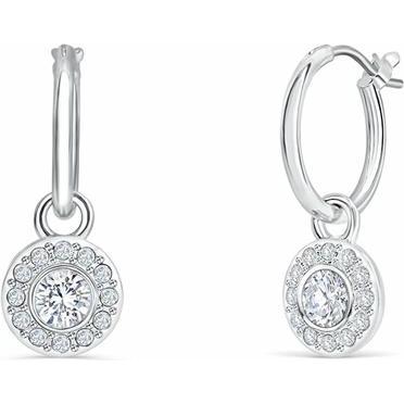 Crystalp, Ohrringe, Fashionable 2-in-1 Solitaire hoop earrings 40398.CRY. R