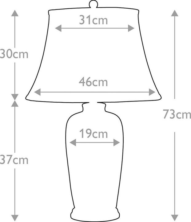 Image du produit Elstead Lighting Blue Traditional Lampe de table E27 Bleu Blanc, Made in UK (E27)