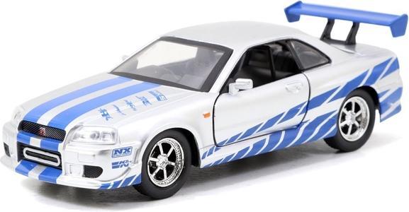 Immagine prodotto Jada Fast and Furious Brian's Nissan Skyline GT-R R34 Silver and GT-R R34 Blue 1:32 Die-Cast Metal 2-Pack