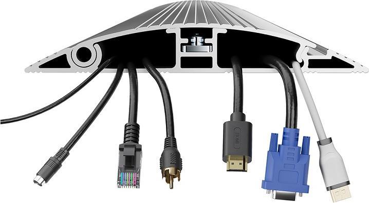 Actual product image Multibrackets Top shelf cable duct 139x1100, aluminium, silver (Duct, 110 cm)