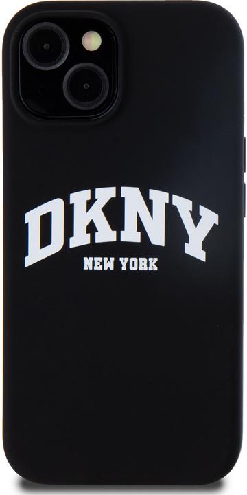 Actual product image DKNY DKHMP15SSNYACH iPhone 15 / 14 / 13 6.1" czarny/black hardcase Liquid Silicone White Printed Log (Apple iPhone 13, Apple iPhone 14, Apple iPhone 15)