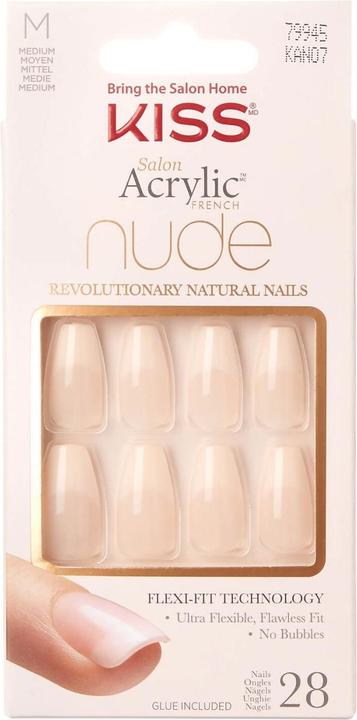 Produktbild KISS Nails - Salon Acryl Nude Leilani (Kunstnägel, Nude)