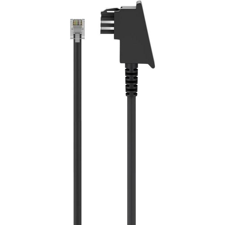 Goobay TAE-F-Anschlusskabel (Universal-Pin Out), Schwarz, 6 m, Telefon Zubehör