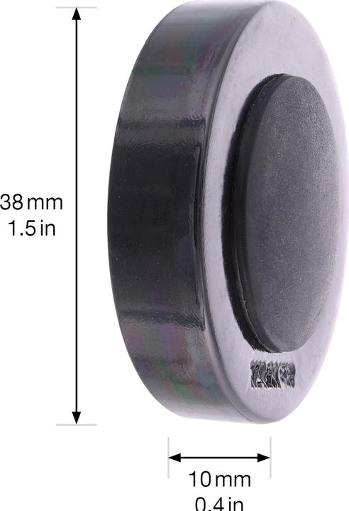 Actual product image Butoir de porte mural Screw or Glue Wall ø 38x10 mm (1 Piece)