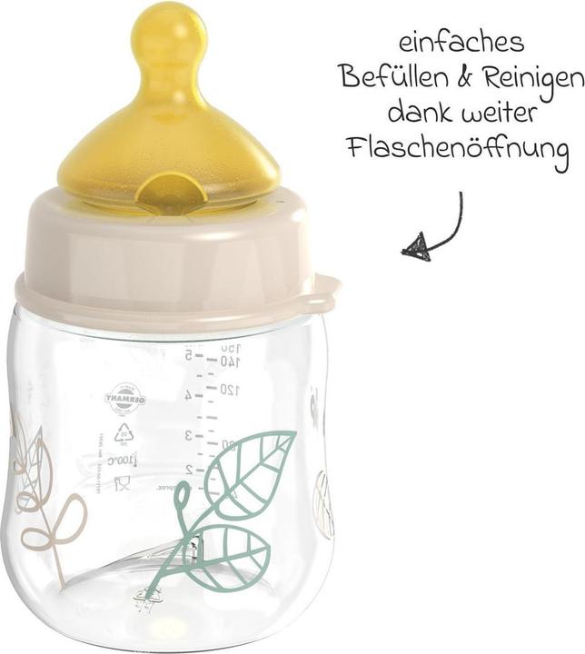 Produktbild NIP Babyflaschen PP-Flasche Cherry Green 150 ml + Latex-Trinksauger (150 ml)