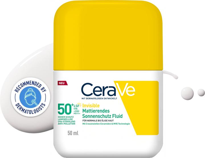 Actual product image CeraVe Sun protection fluid (Suntan cream, SPF 50+, 50 ml)