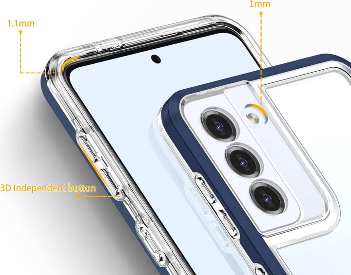 Produktbild Hurtel Klare 3in1 Hülle für Samsung Galaxy S23+ Silikonhülle mit Rahmen blau (Samsung Galaxy S23+)