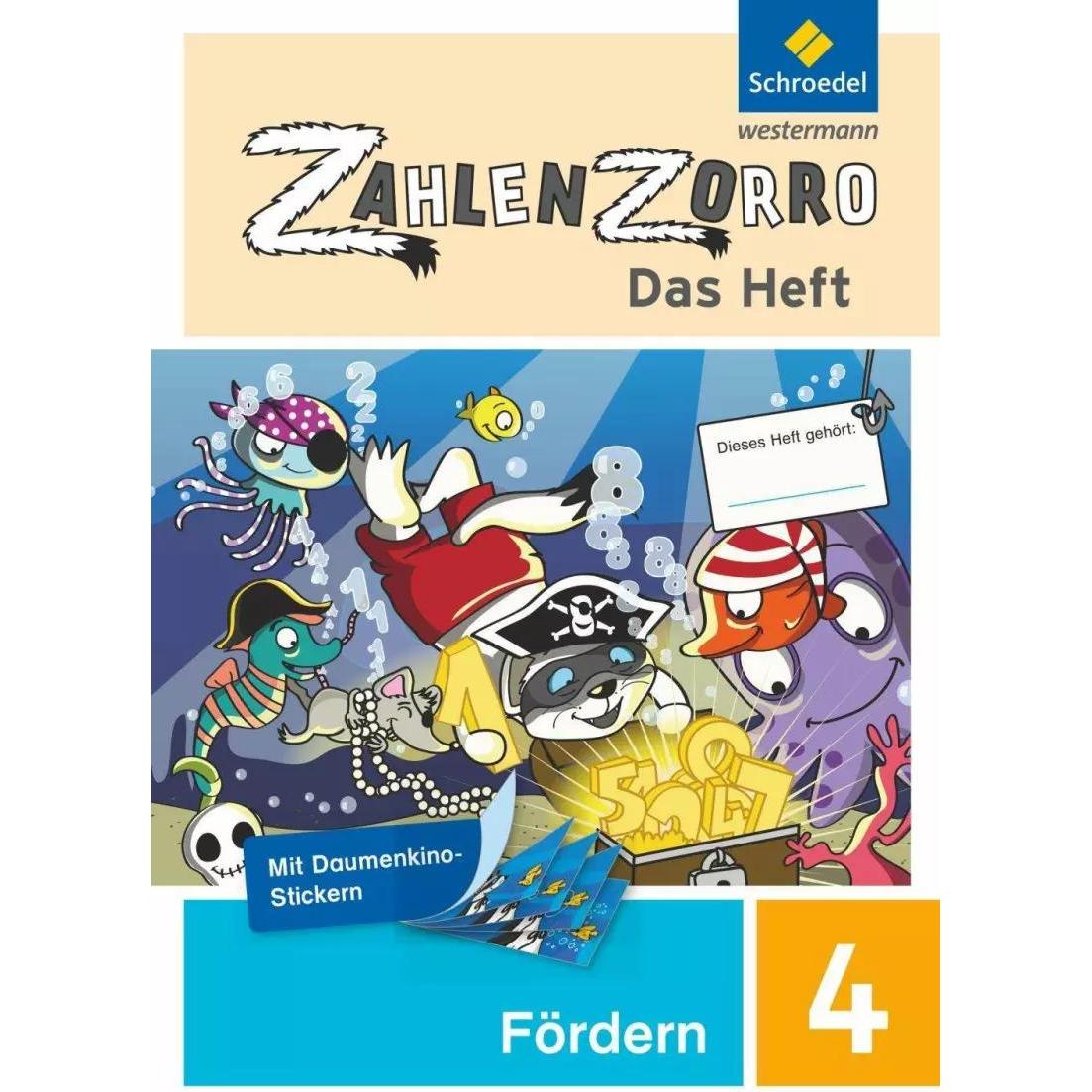 Zahlenzorro - Das Heft 4. Schuljahr. Fördern, Schulbücher von Frank Wahl, Janine Weigel, Eveline Stadler, Katrin Klöckne...