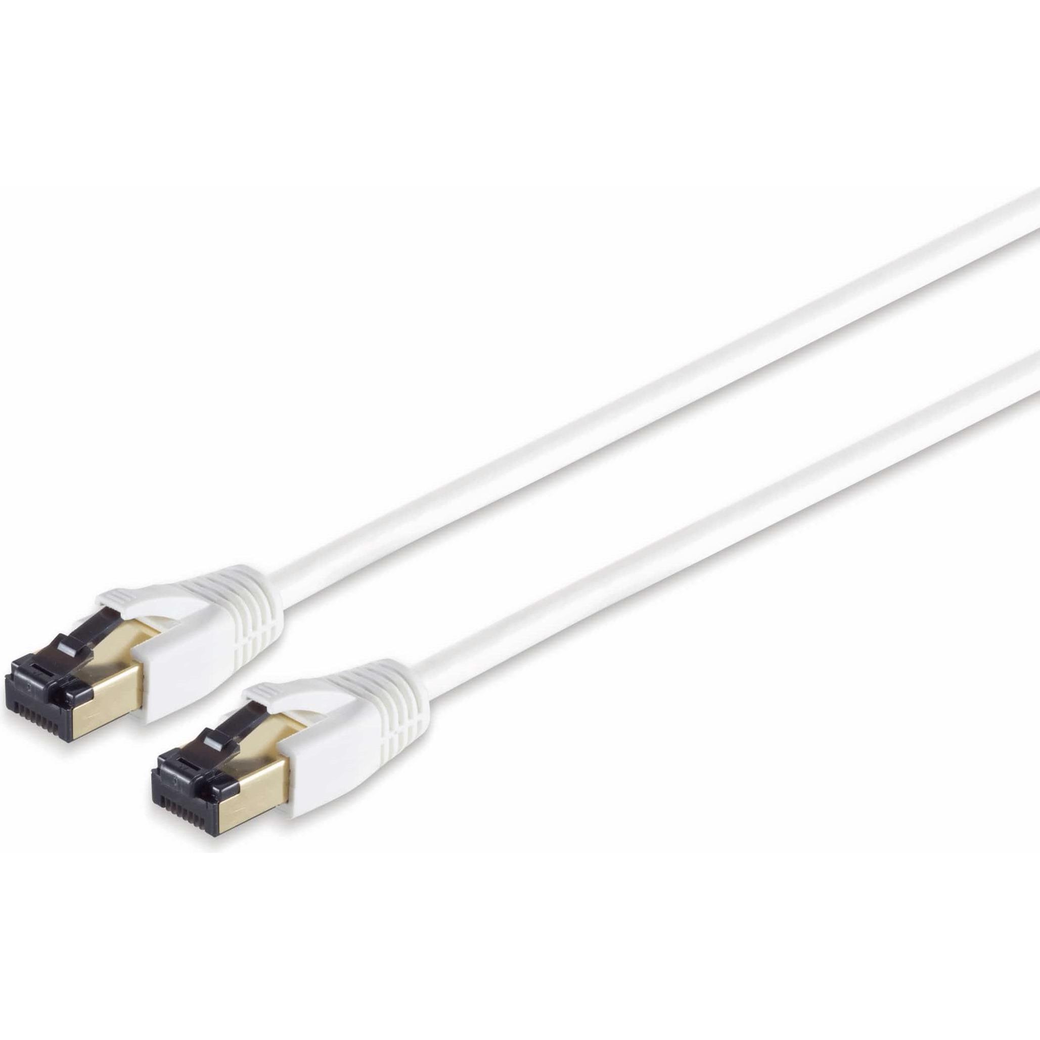 Shiverpeaks Helos Patchkabel F/FTP Cat 8.1 weiss 0,5m -Twisted Pair, doppelt geschirmt, 4 x 2 x AWG 26 (F/FTP, CAT8.1, 0...