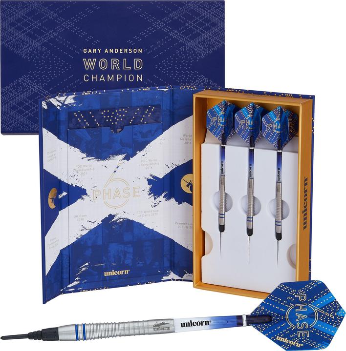 Unicorn Phase 6 Wereldkampioen Gary Anderson Soft Dart Presentatiedoos 1 Set (20 g)