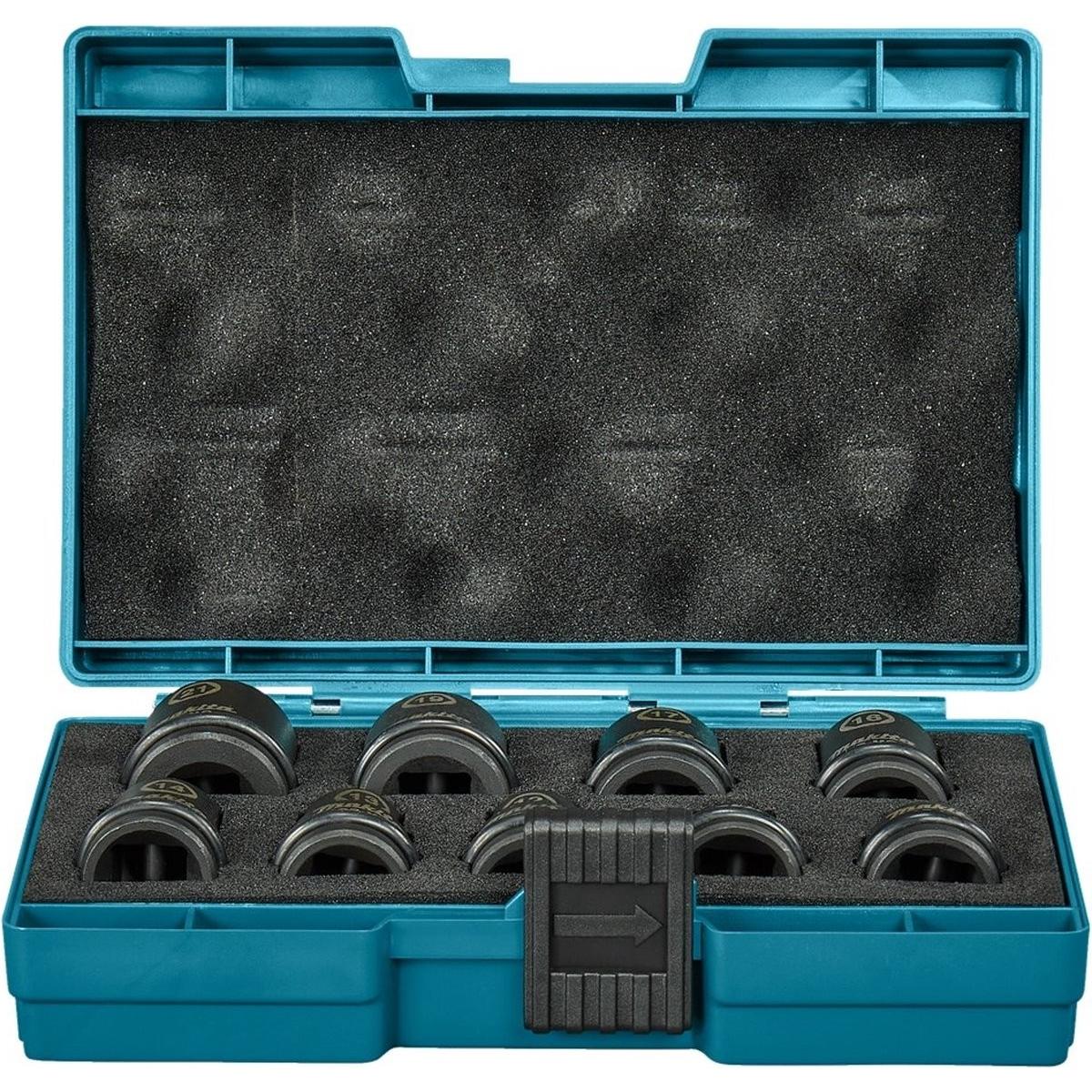 Makita, Chiave a bussola + esagonale, Zubehör E-16570 Steckschlüsselsatz Impact Schwarz 1/2" 9-teilig