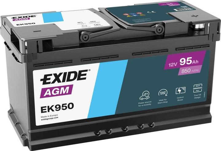 Actual product image Exide start-stop AGM (12 V, 95 Ah, 850 A)