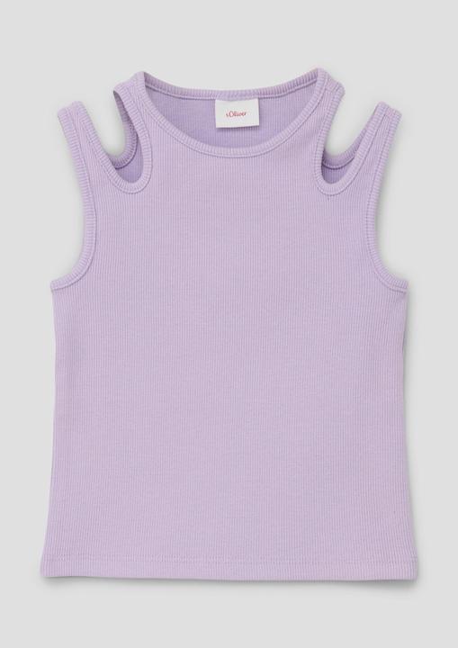Produktbild S.Oliver T-Shirt Geripptes Top mit Cut-out-Details (104, 110)