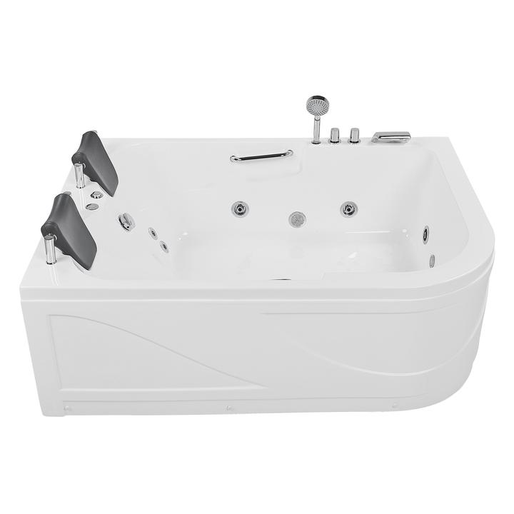 Immagine prodotto Beliani Vasca idromassaggio bianca ad angolo con LED 170 x 119 cm destra BAYAMO (318 l, 119 cm, 170 cm)