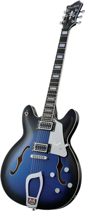 Image du produit Hagstrom Guitare électrique, Super Viking, Dark Baltic Sea Flame (Guitare semi-acoustique)