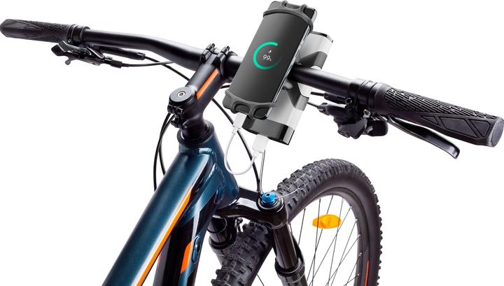 Produktbild Newrban Cellularline Handy Lenkradhalterung mit Powerbank Case Black