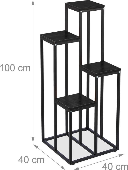 Image du produit Relaxdays Support pour plantes avec 4 étagères