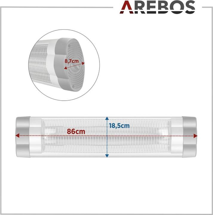 Actual product image Arebos Infrared radiant heater (2500 W)