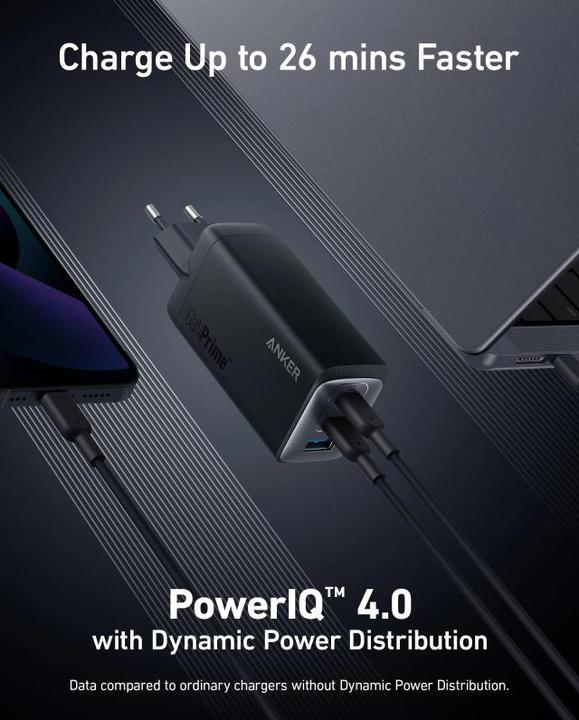 Actual product image Anker 735 GaN III Prime (65 W, 3 ports)