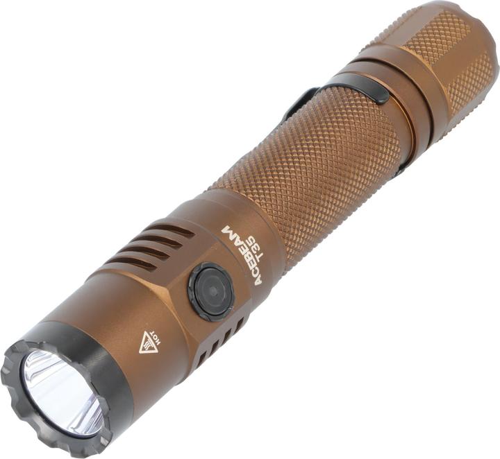 Actual product image AceBeam T35 LED-Taschenlampe mit bis zu 1.600 Lumen, 352 Meter Leuchtweite, 5.000K, braun (13.80 cm, 1600 lm)