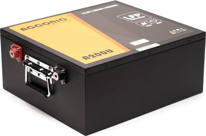 Acconic A200U LiFePO4 12V Lithium Untersitz Versorgungsbatterie 200Ah (12 V, 200 Ah)