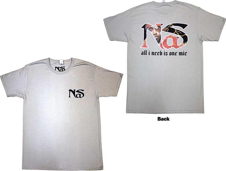 Actual product image Nas One Mic Back Print (S)