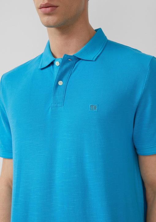 Actual product image S.Oliver Polo-Shirt Poloshirt mit kleinem Labelpatch und Flammgarnstruktur (XXL)