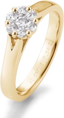 Immagine prodotto Breuning Anello di fidanzamento con fiore (50, Oro 750/18 K)