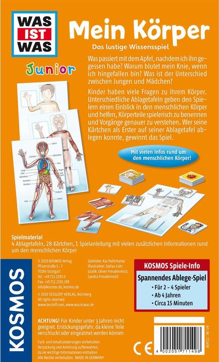 Produktbild Kosmos WAS IST WAS Junior Mein Körper (Deutsch, 4 - 10 Jahre)