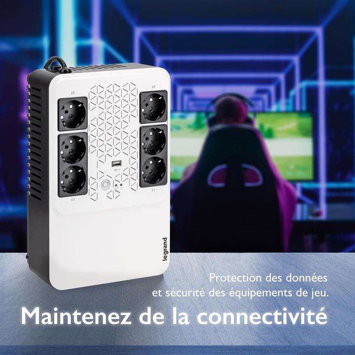 Image du produit Legrand UPS Keor Multiplug 600 AVR 4 + 2 FR 310083 (360 W)
