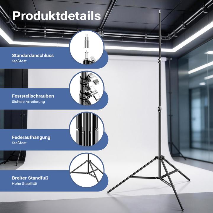 Produktbild Walimex pro LED Niova 900 Bi Color und Stativ 2er Set Lichtstativ Flächenleuchte (Flächenleuchte)