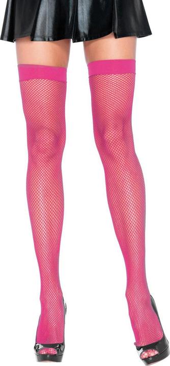 Produktbild Leg Avenue Nylon Fishnet Thigh Highs Pink (One Size)