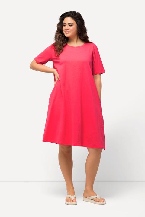 Produktbild Ulla Popken Jerseykleid, A-Linie, Rundhals, Halbarm, Taschen (50, 52)