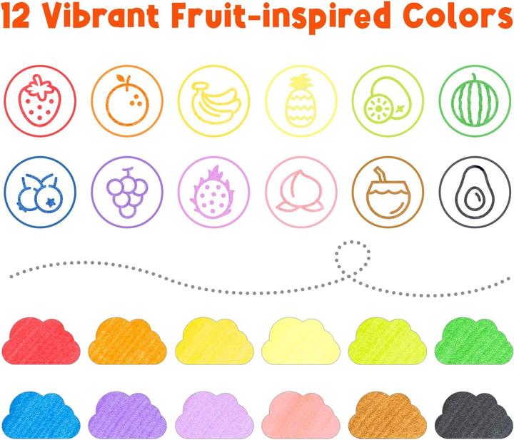 Actual product image Ohuhu Kainani Abwaschbare Marker für Kinder (12 Stk.) (12x)