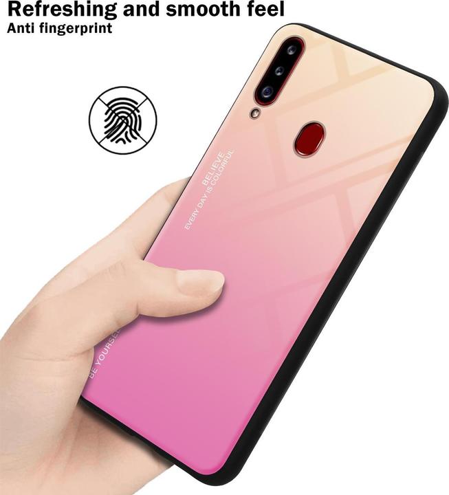 Produktbild Cadorabo TPU 2 Farben Glas Cover (Samsung Galaxy A20s)