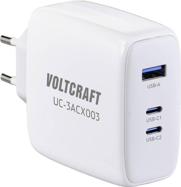 Voltcraft GaN VC-13079915 USB-Ladegerät Innenbereich Ausgangsstrom (max.) 5 A 3 (120 W, 3 Ports)