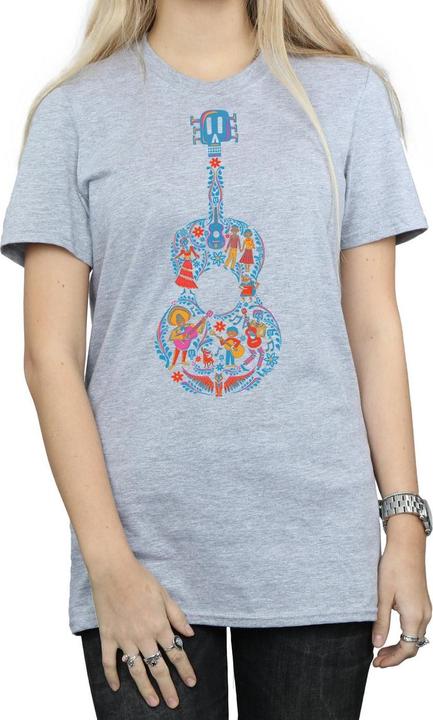Actual product image Disney Womens/Ladies Coco Guitar Pattern Cotton Boyfriend T-Shirt (XL)