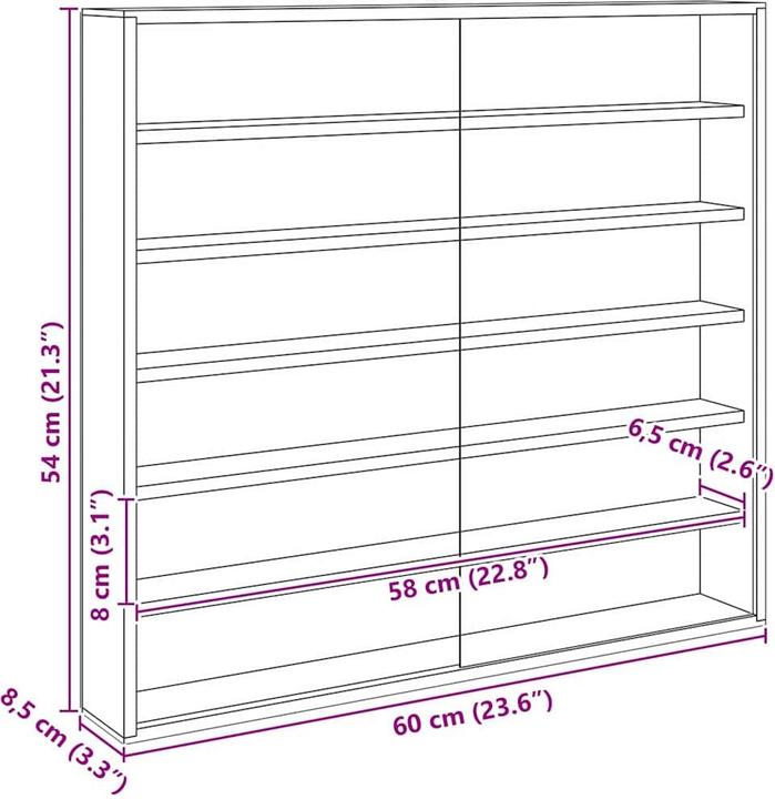 Immagine prodotto vidaXL Wandschrank (60 x 60 x 54 cm)