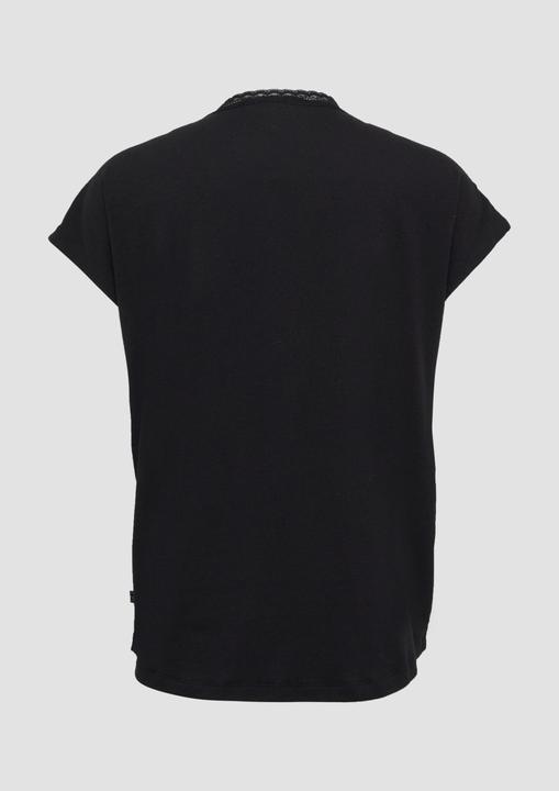Produktbild S.Oliver T-Shirt Modalmix-Shirt mit Spitzenblende (XS)