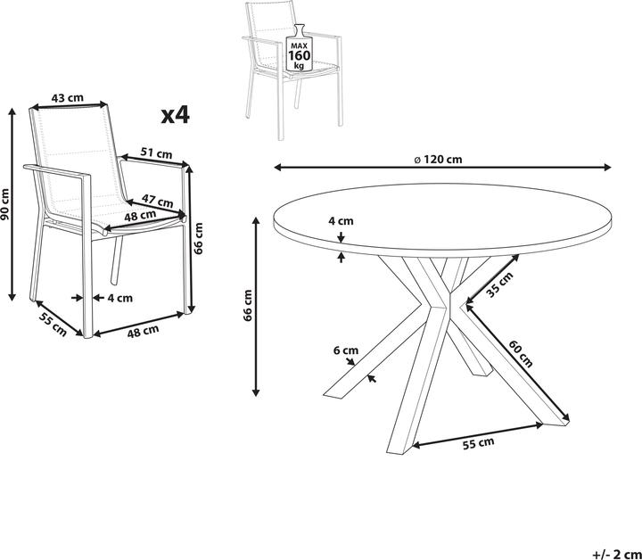 Produktbild Beliani Maletto/Busseto (120 cm)