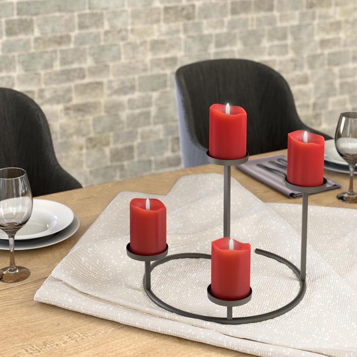 Actual product image Goobay 4er-Set LED-Echtwachskerzen, rot (4 x)