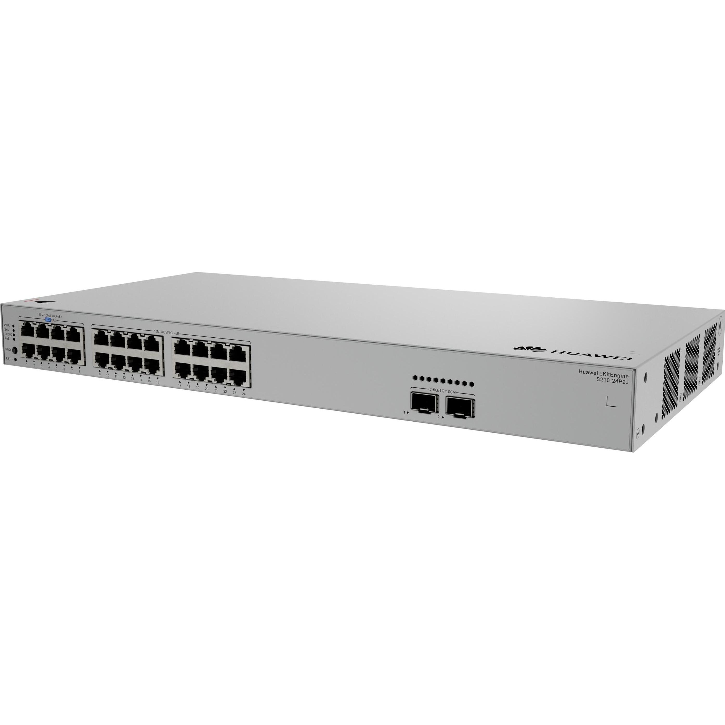 Huawei Switch eKitEngine S210 Series S210-24P2J 26 Port (26 Ports), Netzwerk Switch, Grau