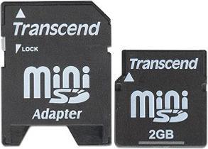 Transcend miniSD Card mit SD-Adapter (2 GB, miniSD)