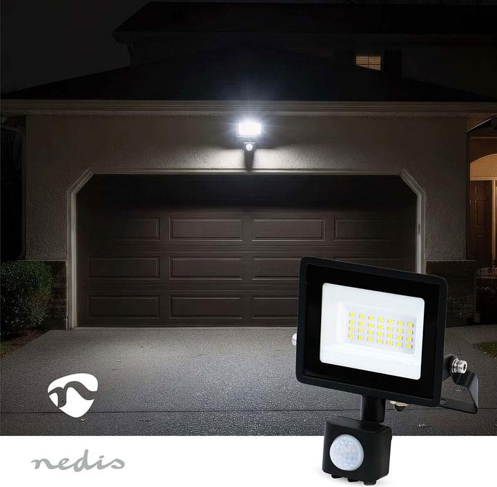 Produktbild Nedis 2er-Set LED Flutlichtstrahler mit Bewegungssensor – 1620 Lumen Aussenstrahler - 4000K (1620 lm, IP44)
